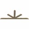 Ekena Millwork Saratoga Rough Sawn Timber Gable Bracket, Douglas Fir, 108"W x 45"H x 2"D x 6"F, 10/12 Pitch GBW108X45X0206SAR00RDF - alternate 4